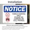 Signmission Family Viewing Only Please No Sign With Symbol, 7 in W x Rectangle, Vinyl Decal OS-2PACK-NS-D-57-L-12481 - alternate 2